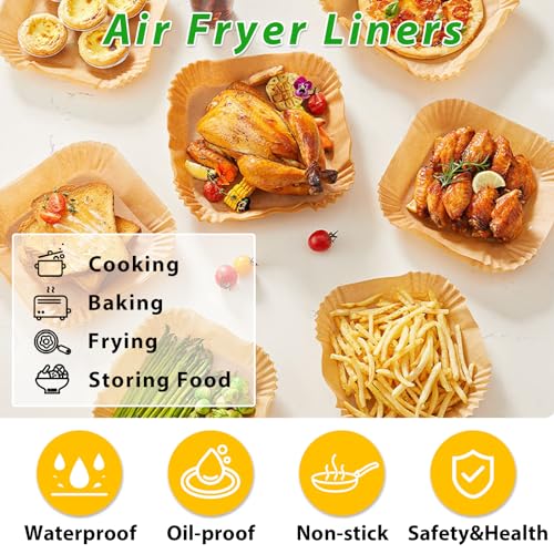 Airfryer Tillbehör: 125 St Waterproof Non-Stick Bakplåtspapper