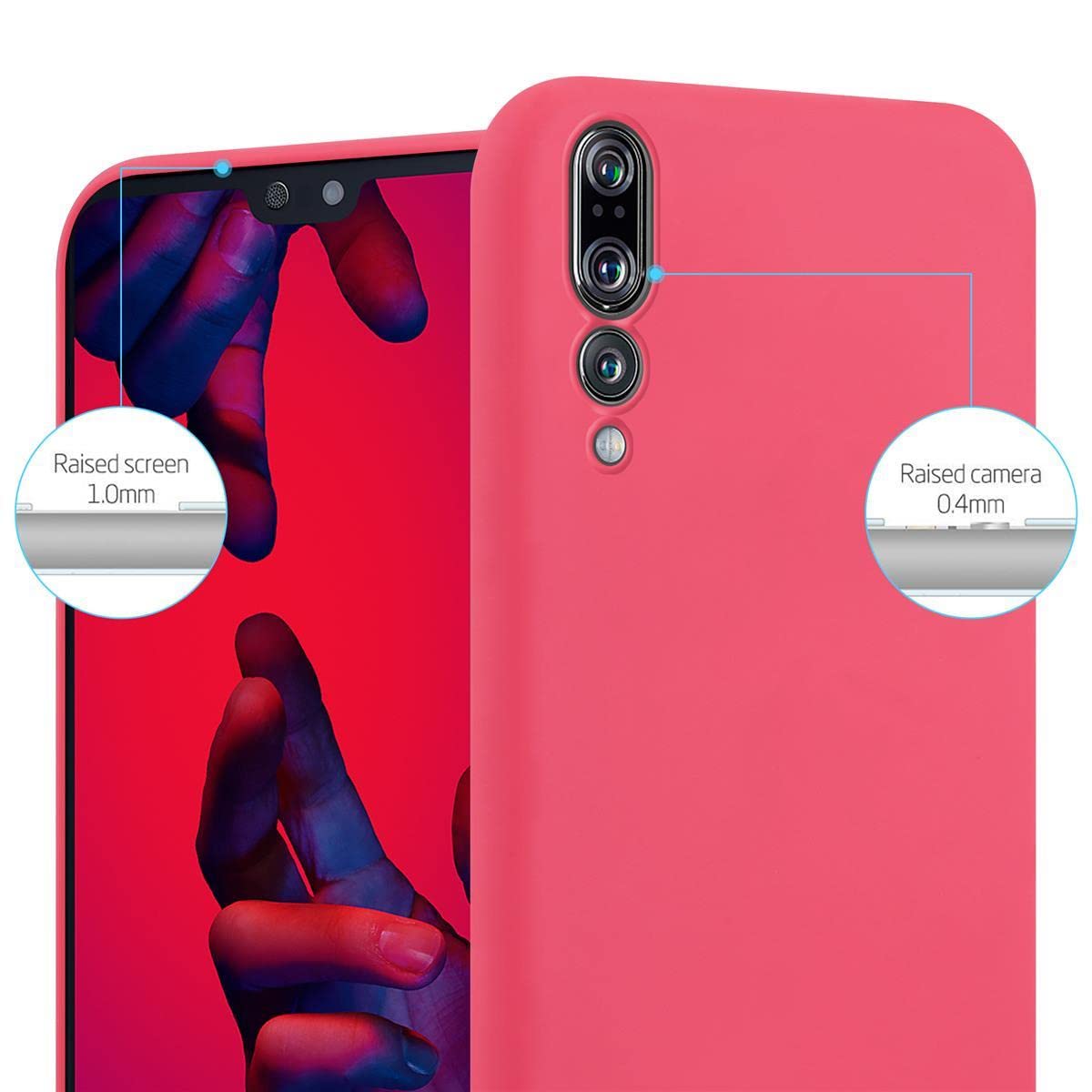 Cadorabo Case Compatible with Huawei P20 PRO in Candy Pink - Shockproof