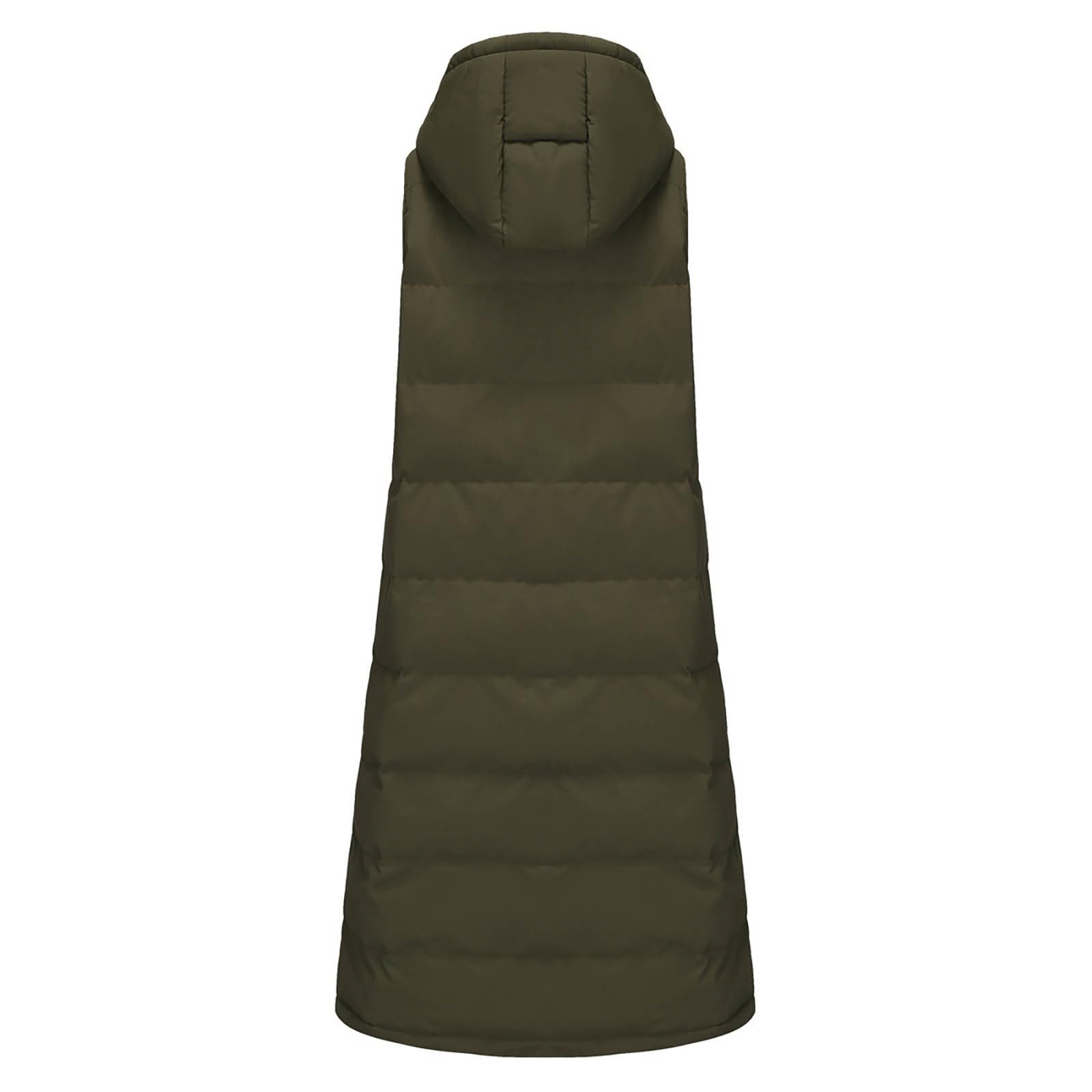 Genérico Chaleco Mujer Largo Invierno,Abrigo sin manga Otoño Invierno con capucha de gran tamaño Mangas plumón Chaqueta Acolchado Plumífero Ultralight