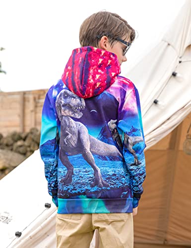 Aideaone Boys Skateboarding Hoodies 3D Dinosaur Print Funny Ugly Pullover Workout Sweatshirt For Party Festival Celebration Xl #TOP5
