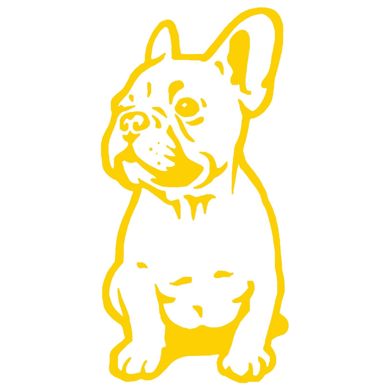 matumou Funny French Bulldog Reflective Car Vehicle Body Window Decals Sticker Decor