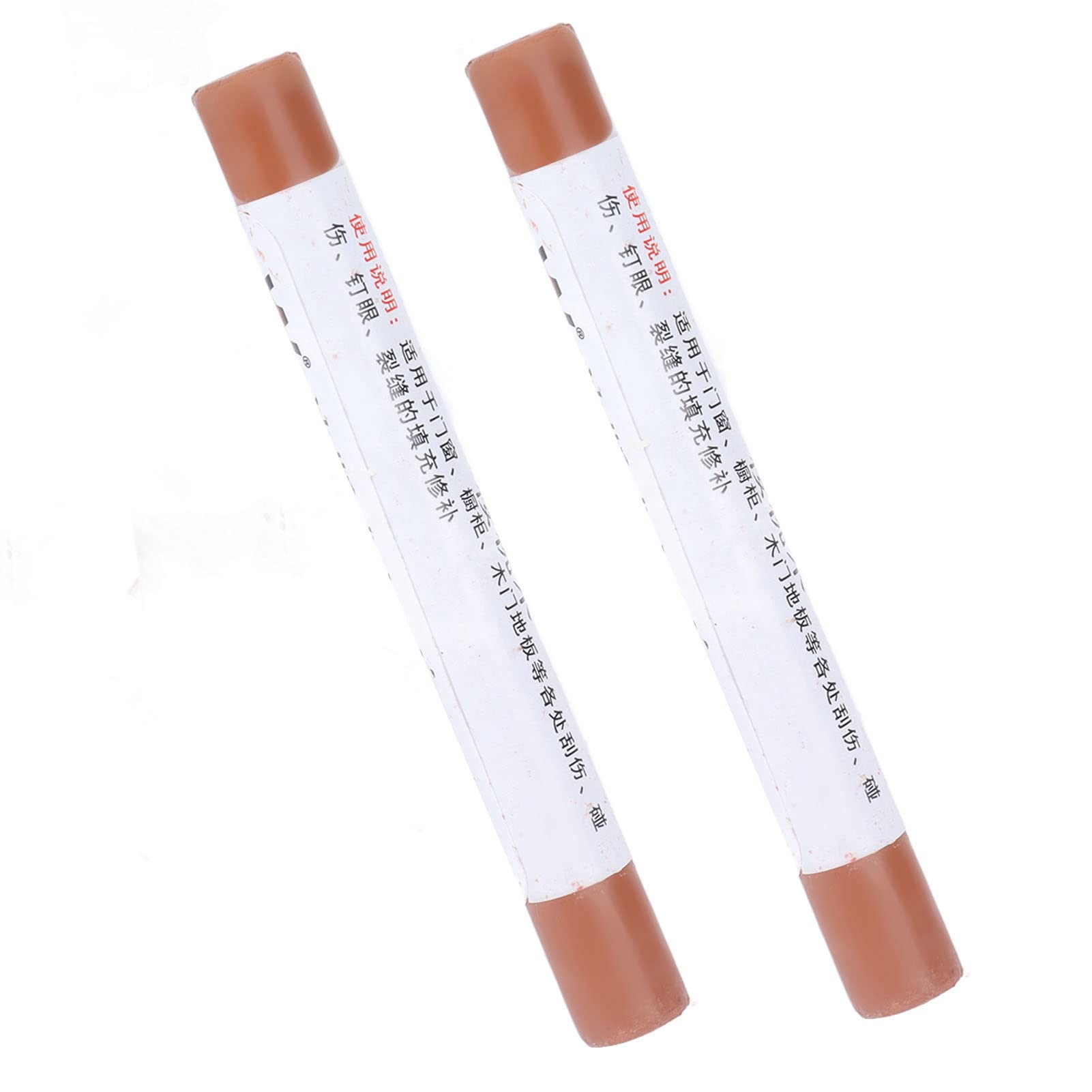 Hyuduo Patch Paint Crayon 2pcs Furniture Paint Repair Crayon Scratch Patch Paint Pen Compact Size Wood Repairing Material Wood Scratch Covers and Removers (Cherry Wood)