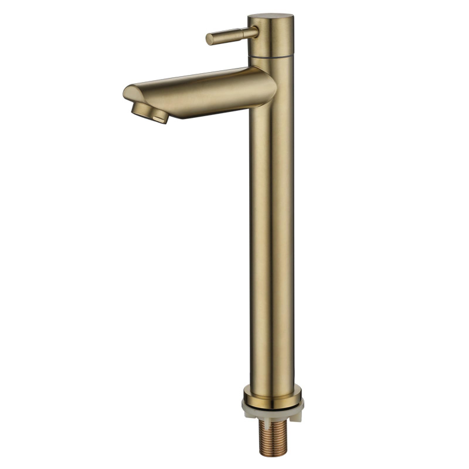 Qcknkmgg 2 Basin Tap, Stainless Steel Single Cold Basin Faucet