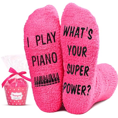 HAPPYPOP Music Gifts for Men Women - Trombone & Bass Gifts, Piano Guitar Socks