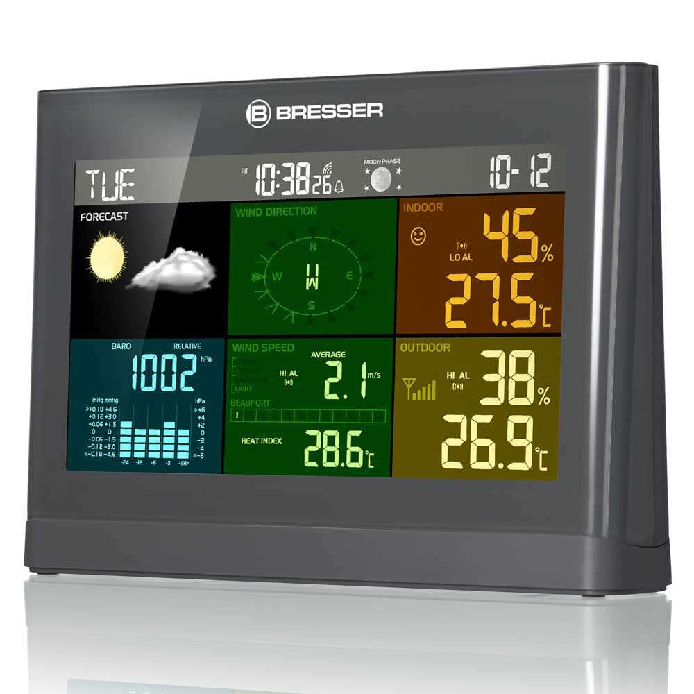 Bresser ‎7002550Qt5000 Stacja Pogodowa, Czarny, 5w1