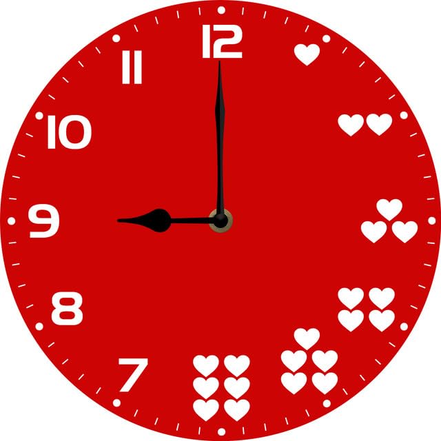 Geroclonup Horloge murale en forme de cœur rouge à piles silencieuse sans tic-tac moderne pour salon, maison, bureau, chambre à coucher, cuisine, horloge...