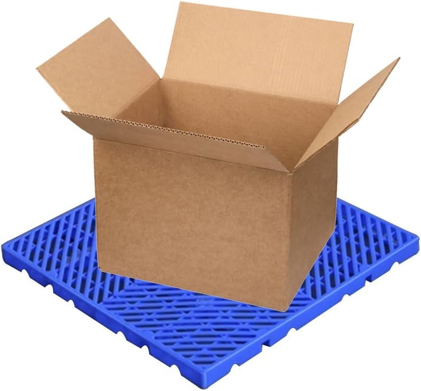 LXHELIVERY Lightweight Plastic Pallets, Moisture-Proof Storage, Wear-Resistant Waterproof Grid Can Be Used in Warehouses, Basement, and Other Industrial Environments (Color : Blue, Size : 60x40x3cm)