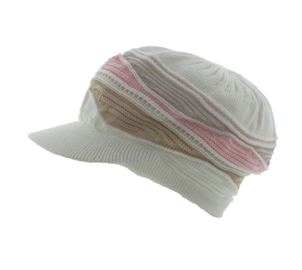 MilaniRasta-Inspired Patterned Woven Beanie with Bill