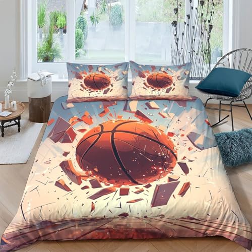 Housse de couette basket-ball 3D microfibre drap de couette single 135x200 - 4