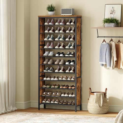 YATINEY 12-Tier Tall Shoe Rack, Large Shoe Storage Organizer for Closet by YATINEY - Used condition - Image 6