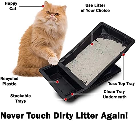 St@llion 42 cm Random Colour Plastic Large Cat Litter Tray |Perfect for Kittens, Puppies and Rabbit