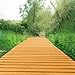 12ft x 45cm Cedarwood Garden Pathway | Roll-Out Non-SlipGarden Walkway for Patio, Lawn & Backyard - Outdoor Wooden Pathway Kit