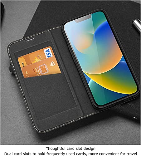 CYSUE Capa para iPhone 14/14 Plus/14 Pro/14 Pro Max, capa de telefone de couro carteira, fecho magné