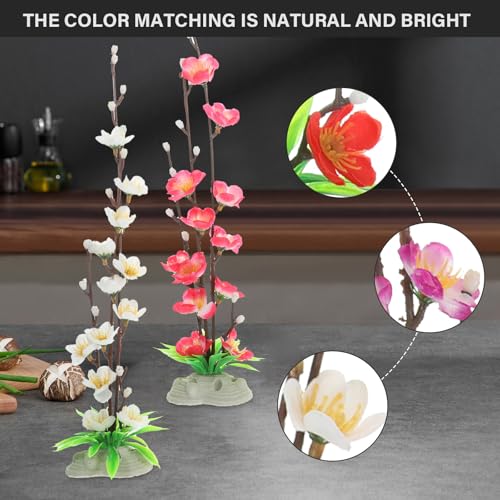 Decoración de sushi fácil de usar con flores artificiales para emplatados de sashimi limpios 7