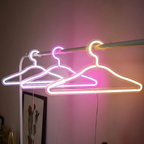 Usb Led Neon Clothes Hanger Pvc Neon Sign Night Light Colorful For Bedroom Home Wedding Party Decorative Xmas Gift Wardrobe Lamp White Light #TOP1