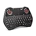 Produktbild Rii Mini ONE i28 Wireless (QWERTZ) - Mini Tastatur mit Touchpad-Maus, Gyro-Maus, Mikrofon und Audio-Buchsen für Smart TV, Mini PC, HTPC, Computer und Konsolenspiele (Rii Mini ONE i28)
