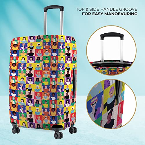 Image of Nasher Miles Polyester 55 (20 Inch) Small Protective Luggage Cover - Women Design
