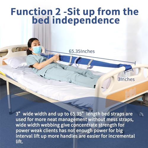 Image of Bed Ladder Assist,Pull Up Assist Ladder with Handle,Bed Rope Ladder for Seniors,Adaptive Bed Assistance Products,Mobility & Daily Living Aids for Elderly, Postoperative,Pregnant,etc. - 1 pcs