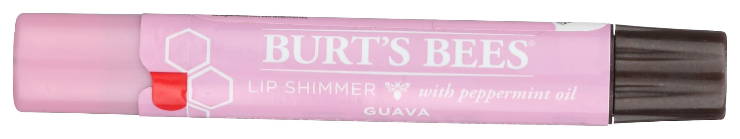 Burt's Bees 100% Natural Moisturizing Lip Shimmer, Guava, 1 Tube