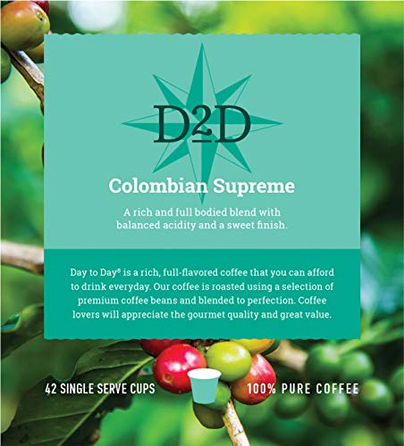 Image of Day To Day 42-Count Colombian Supreme Light Roast Single Serve Coffee Pods for K-Cup Keurig Brewers