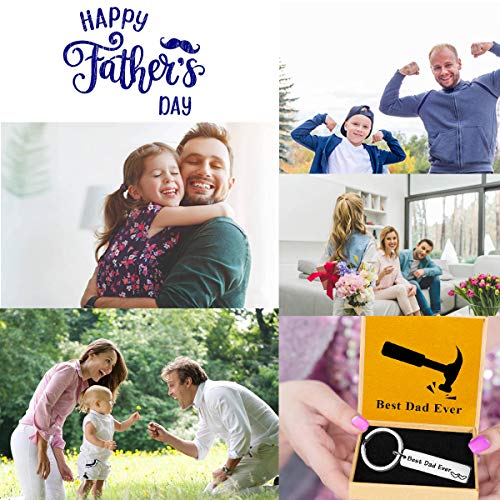 Dad Gift From Daughter, Daddy Christmas Birthday, Present To Dad From Son, Men Keyring Fathers Day Valentines, Best Dad Ever #TOP4
