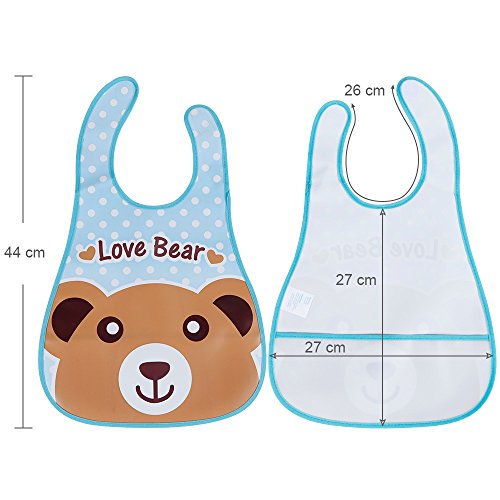 Lictin 12 pcs bavaglini per bambini impermeabili