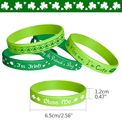 TUPARKA-St-Patricks-Day-Rubber-Wristbands-Silicone-Shamrock-Irish-Wristband-Bracelet-for-Party-Favors-Kids-School-Gifts-Supplies-36-Pcs-6-Styles TUPARKA St Patricks Day Rubber Wristbands Silicone Shamrock Irish Wristband Bracelet for Party Favors Kids School Gifts Supplies 36 Pcs 6 Styles
