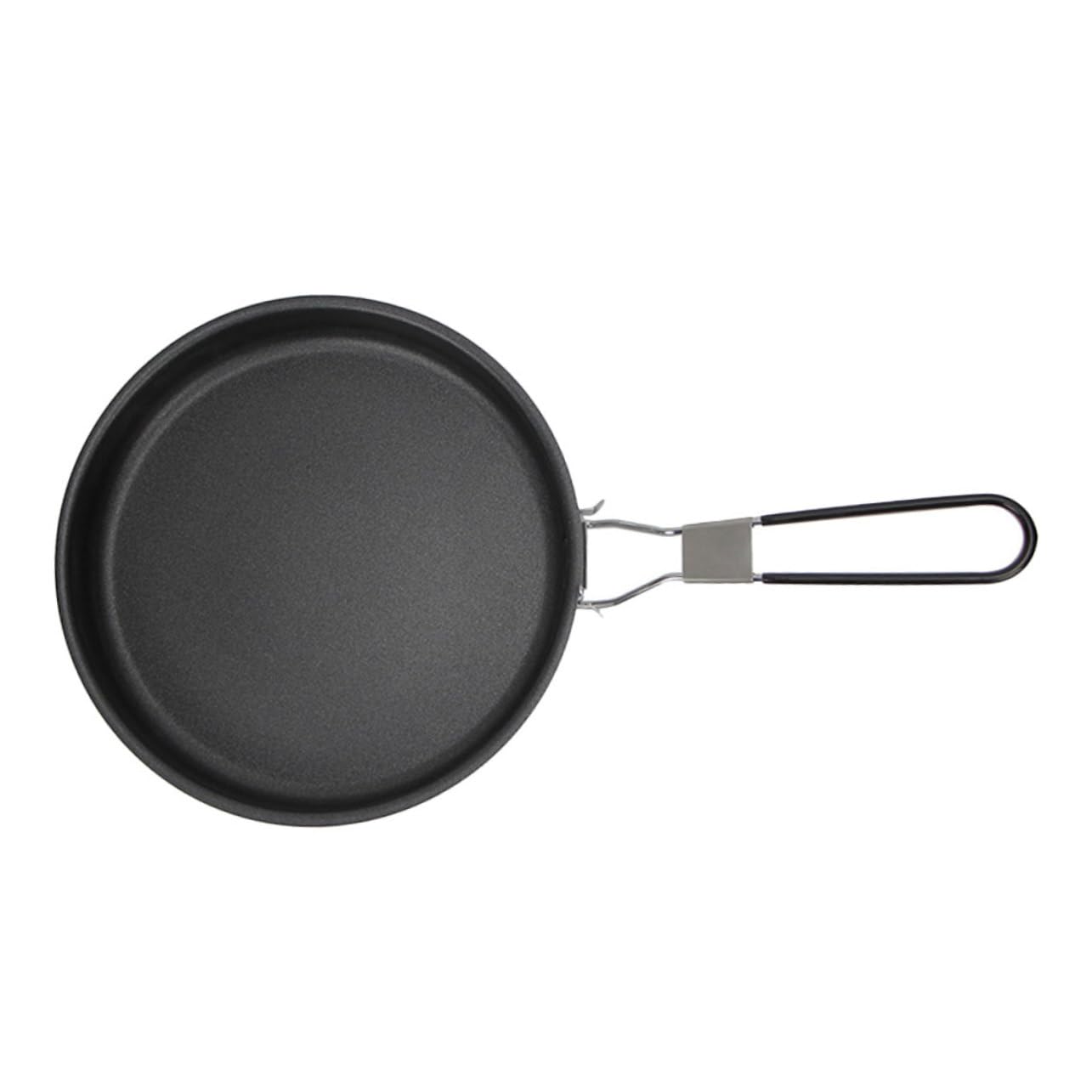 Cabilock Portable Wear Resistant Frying Pan Non Stick Camping Skillet for Omelets Steaks More for Outdoor Cooking Barbecues