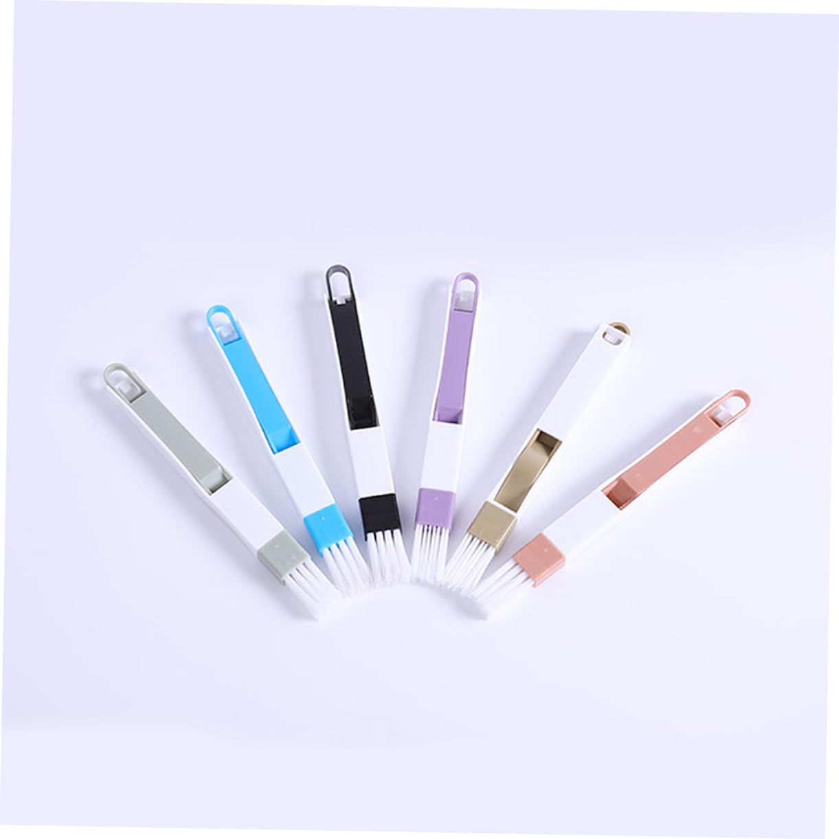 NIYANGLE 1set Small Brush and Dustpan for Keyboard Window and Door Groove Cleaning Detachable Multipurpose Tool for Deep Cleaning Corners and Edges Black 3pc