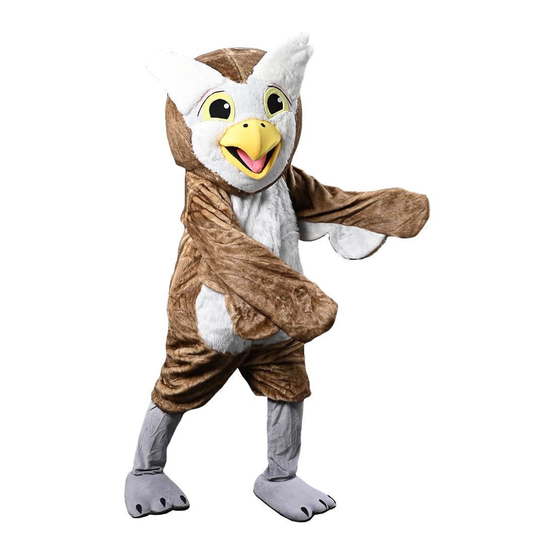 Brown Owl Mascot Costume Cartoon Marketing Planning Adult