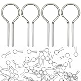 100Pcs Nichrome Wire for Ceramics, High Temp Wire for Kiln Glass Fusing, P Shaped Hanging Burning Needle Fire Temperature Resistance Jump Ring Hooks Supplies to Make DIY Pendant Ornament Hobbyists