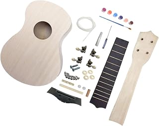 DIY Ukulele Kit Basswood Material Lightweight Self-assemble Musical Instrument with Hand Painting for Beginners and Creative Craft Supplies