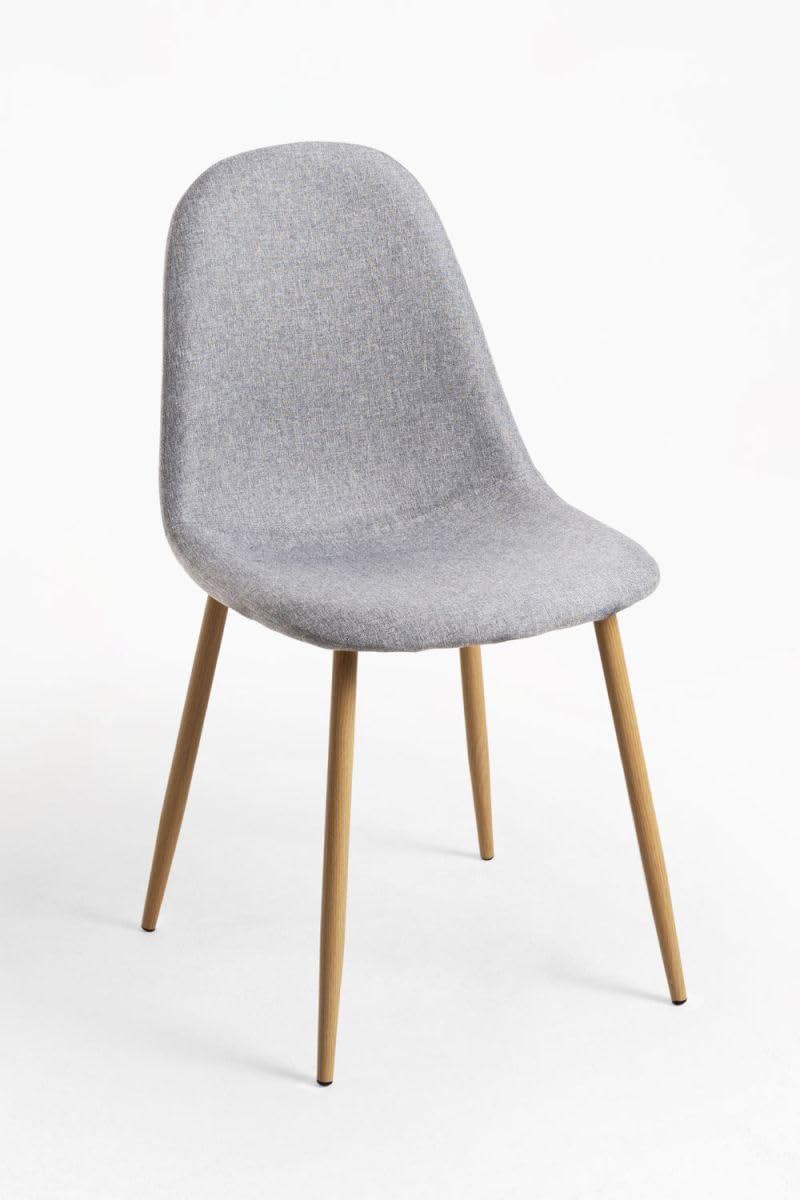 Regalos Miguel - Sillas Comedor - Silla Teok Tela - Gris Claro