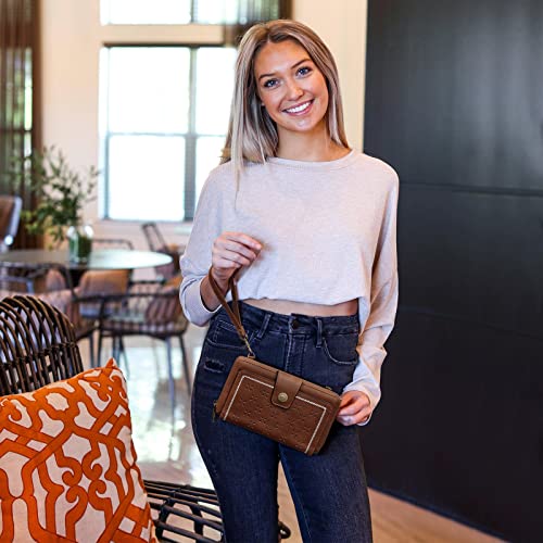Image of S-ZONE Crossbody Cell Phone Purse Wristlet Wallets for Women RFID Blocking Phone Wallet with 2 Straps