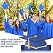 Tenare 40 Pcs Paper Graduation Hats Class of 2025 Adjustable Paper Graduate Cap with 40 Elastic String for Grad Party(Blue)