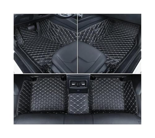 に適合する E クラス W211 W212 W213 2019-2023 PU レザー カスタム カー フロアマット インテリア カーペット(Black beige,E W213 2019-2023)