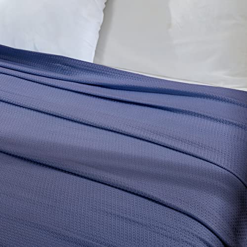 VHOME Sommerdecke - Bambus Decke für Erwachsene Kinder, Leichte Atmungsaktive Kühldecken kann Körper kühl halten für Bett Sofa und überall Marine 150x200cm