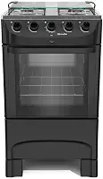 Fogão 4 Bocas Mueller Bivolt com Acendimento Automático Preto Fosco Mfi4bb