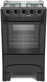 Fogão 4 Bocas Mueller Bivolt com Acendimento Automático Preto Fosco Mfi4bb