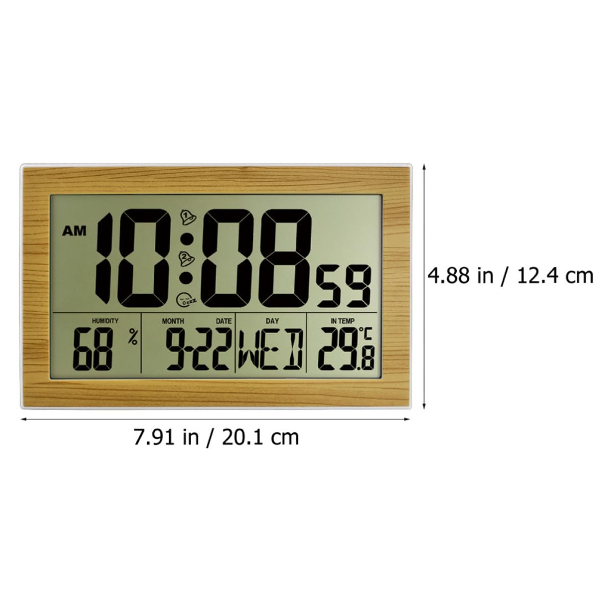 Reloj Despertador Digital de Pared Calendario para Oficina y Hogar