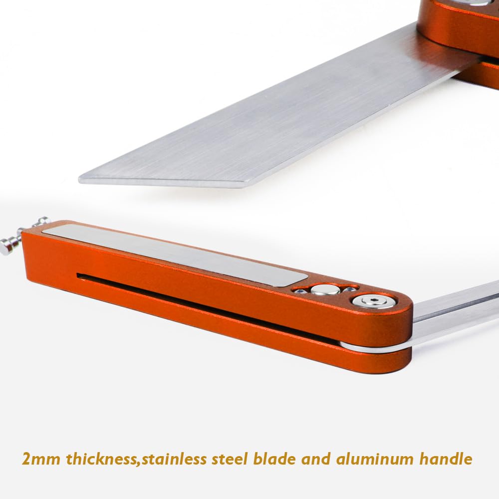O'SKOOL Sliding T Bevel Gauge with 10" Stainless Steel Blade and Aluminum Handle, Orange - Image 3