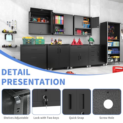 Metal-Storage-Cabinet-for-Garage-Tool-Cabinet-Utility-Cabinet-Wall-Mounted-Hanging-Tool-Cabinet-Lockable-2-Doors-Adjustable-Shelves-Assembly-Required-Black