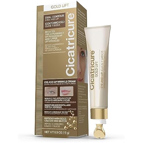 Cicatricure Gold Lift Dual Contour Eye and Lip Wrinkle Cream, Anti Aging Skin Care to Reduce Dark Circles, Puffiness & Expression Lines, 0.5 Ounce Cover
