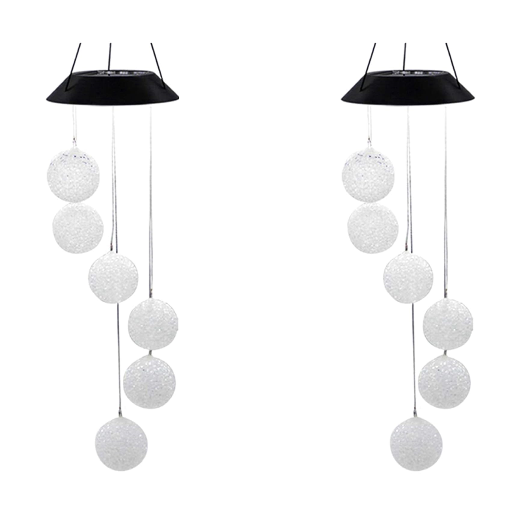 Hndhbfgrt 2X Outdoor Solar-Powered Hanging Wind Chime, Windchimes Outdoor Yard Garden Decor Best Gifts for Mom