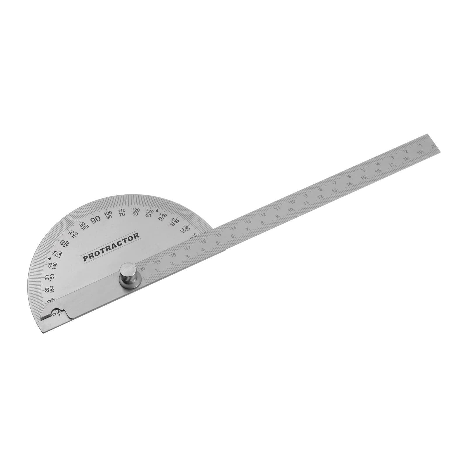 180 Degree Protractor Stainless Steel Woodworking Tools Metal Angle Finder Rotary Measuring Ruler Goniometer Angle Ruler For School Office - View #12