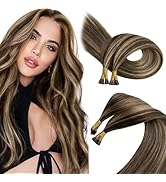 Sunny Itip Human Hair Extensions Brown 50S Itip Hair Extensions Real Human Hair Dark Brown Highli...