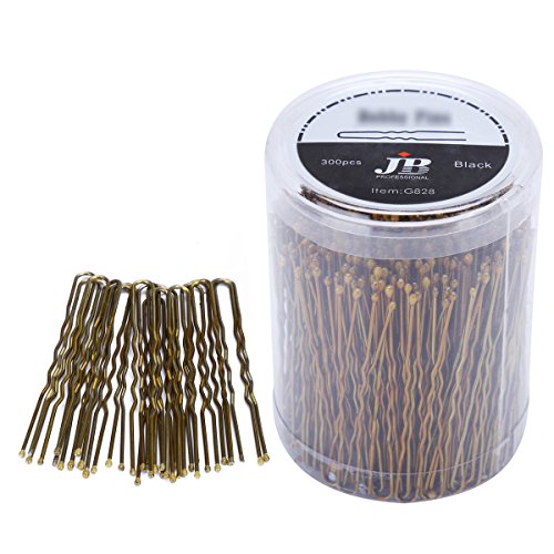 Confezione da 300 forcine per capelli a forma di U per chignon con scatola, forcine dorate per capelli