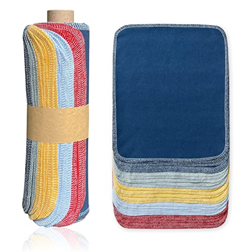 Ngoray Reusable Paper Towels Swedish Dish Washable - 25 Pack Cotton Pulp Reusable Napkins Alternative Eco Friendly Thick And Strong Cloth Paper Towels Roll For Kitchen Paperless Dishcloths Replacement #TOP1