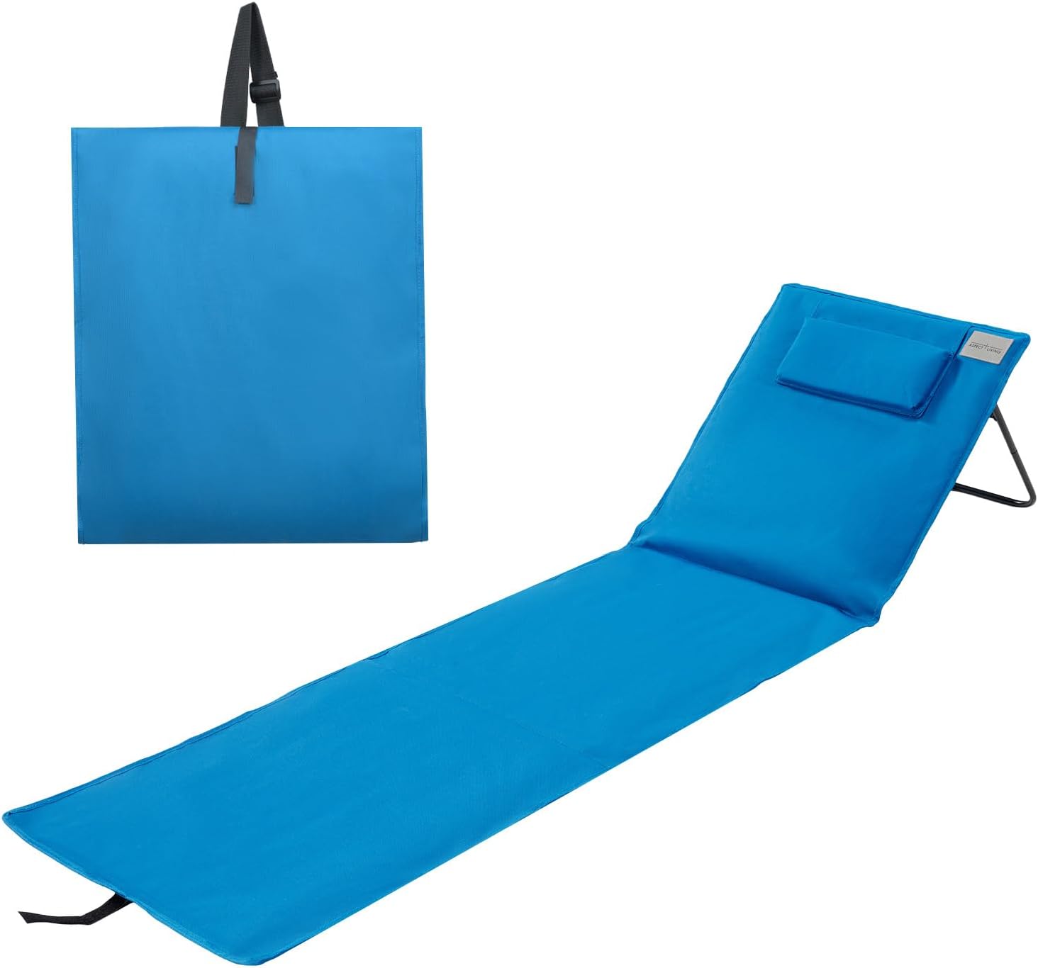 Portable Beach Mat - Foldable Travel Mat, Outdoor Lounger for Beach, Camping, and Parks