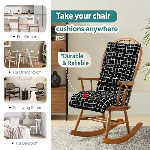 Kuber Industries 18x48 Inch Extra Long Chair Cushion Black - Image 3